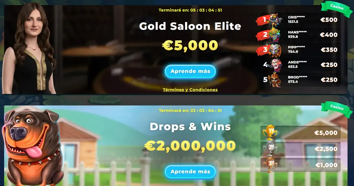 Torneos de casino de Wazamba con botes de 5.000 € y la campaña Drops & Wins